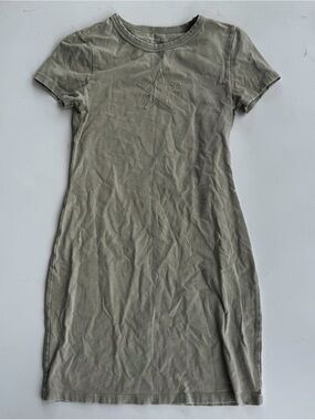 Grayson Threads Olive Green Star Tee Dress